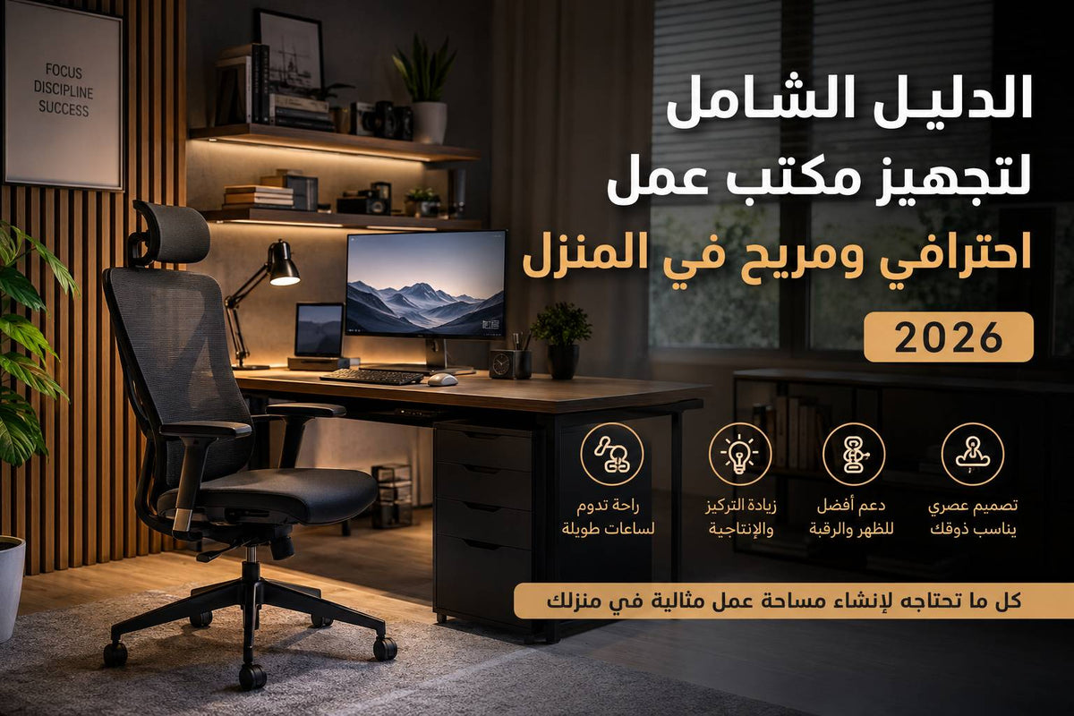 Comfortable professional home office setup with desk and ergonomic chair