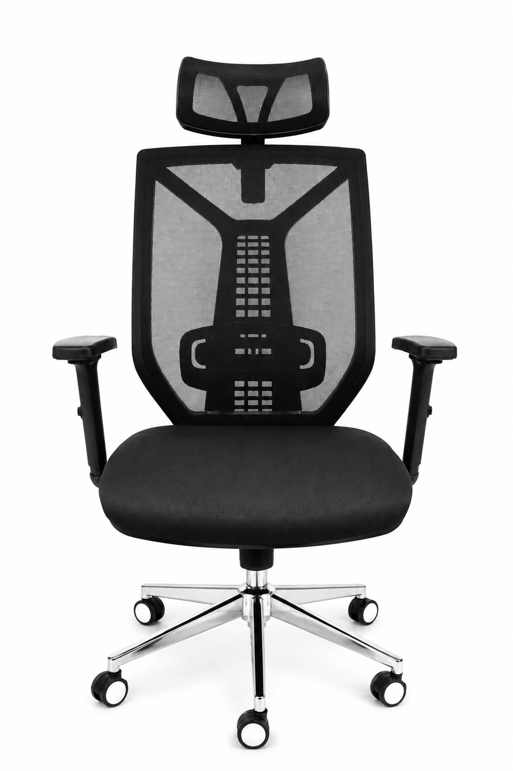 EIFFEL black ergonomic office chair - front view