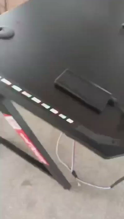 Gaming desk product video showing the professional setup