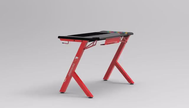 Gaming desk design and workspace features video